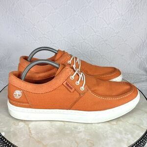 Timberland Earth Keepers Lace-Up Shoes Mens Sz 8.5 Orange Casual Preppy Loafers